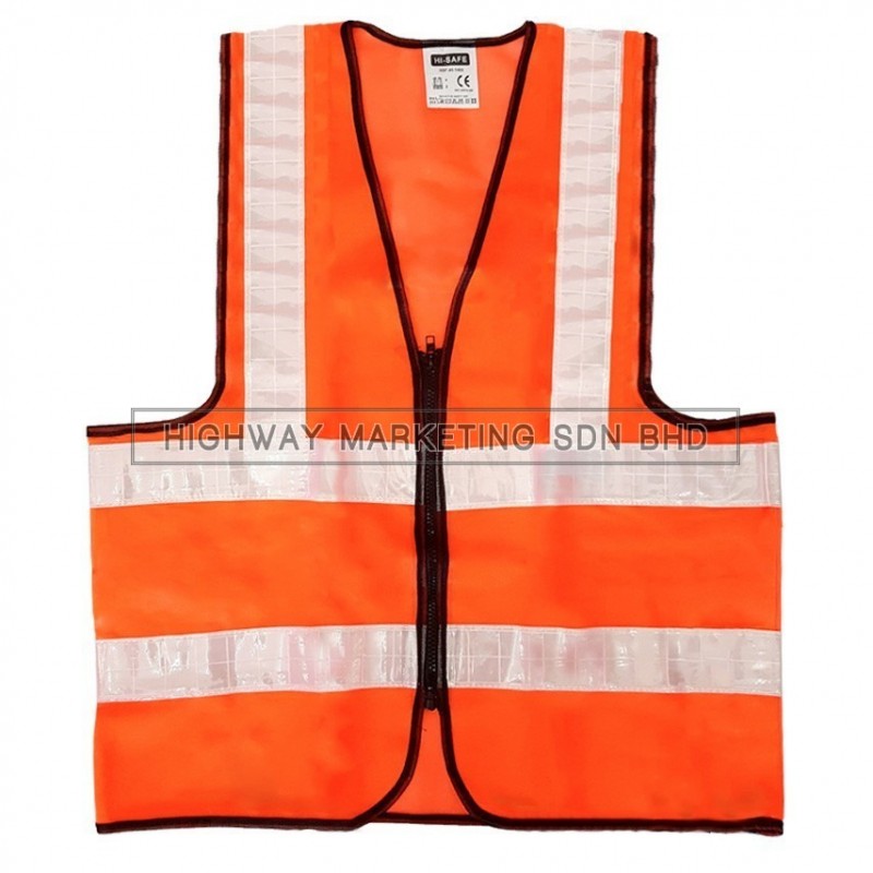 Hi-Safe HSF-40-1400-O High Visibility Safety Waiscoat Vest Orange Hi-Safe HSF-40-1400-O High Visibility Safety Waiscoat Vest Orange