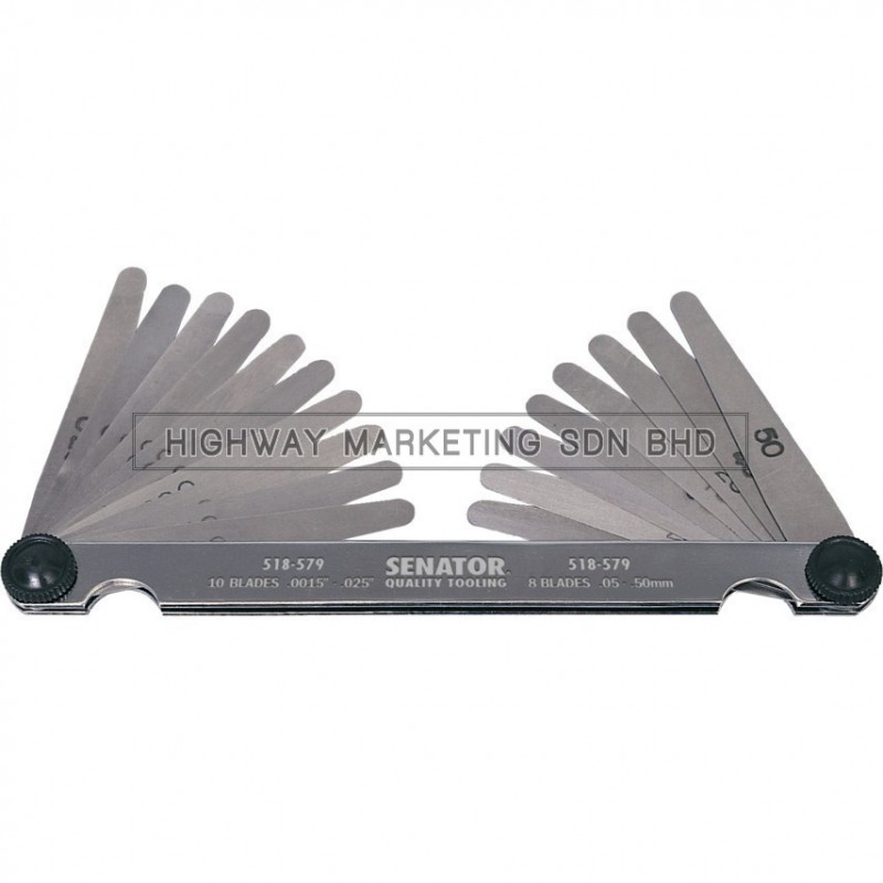 Senator SEN5185790K 18 Blade Metric/Inch Feeler Gauge