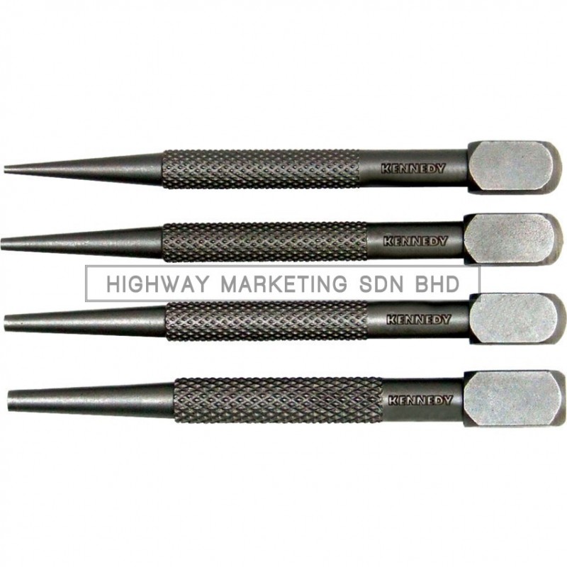 Kennedy KEN5182300K Square Head Nail Punches Set of 4 Kennedy KEN5182300K Square Head Nail Punches Set of 4