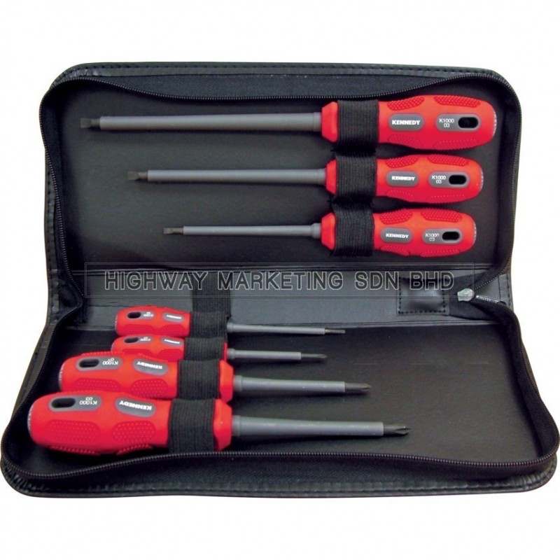 Kennedy KEN5728000K 1000V Dual Grip VDE Screwdriver Set of 7