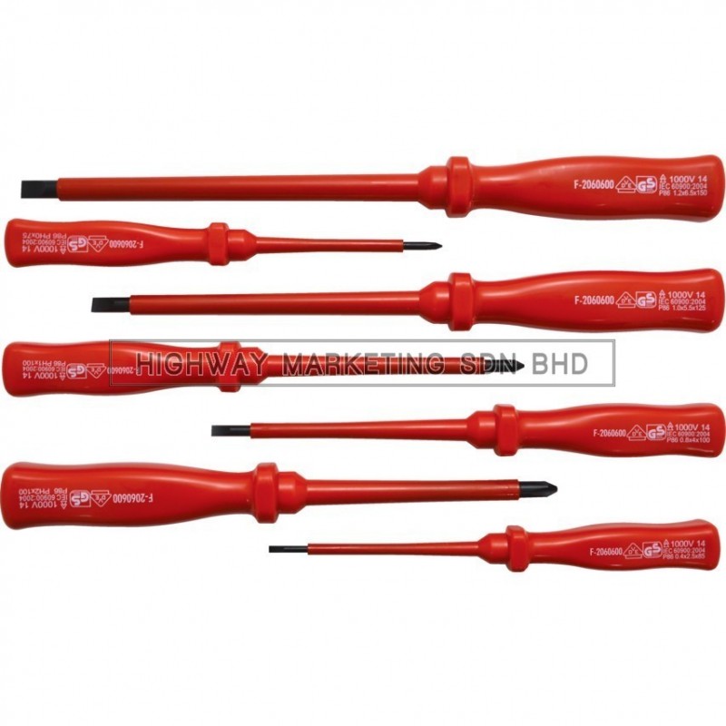 Kennedy KEN5725900K Electrician VDE Square Section Handle Screwdriver Set of 7 Kennedy KEN5725900K Electrician VDE Square Section Handle Screwdriver Set of 7