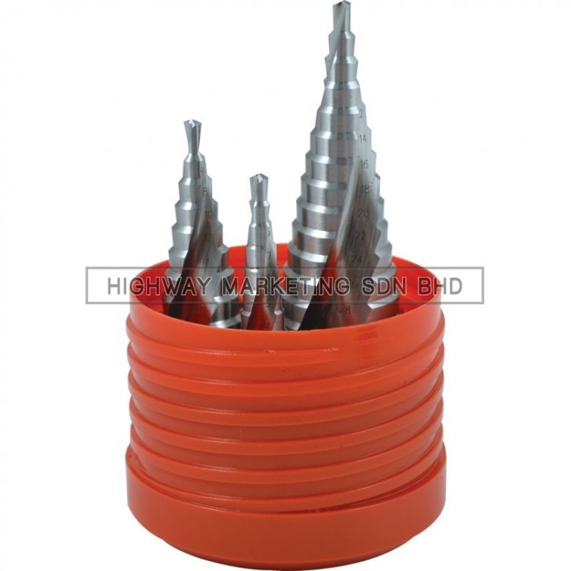 Sherwood SHR0190260K 4-30mm HSS Sheet Metal Step Drill Set of 3