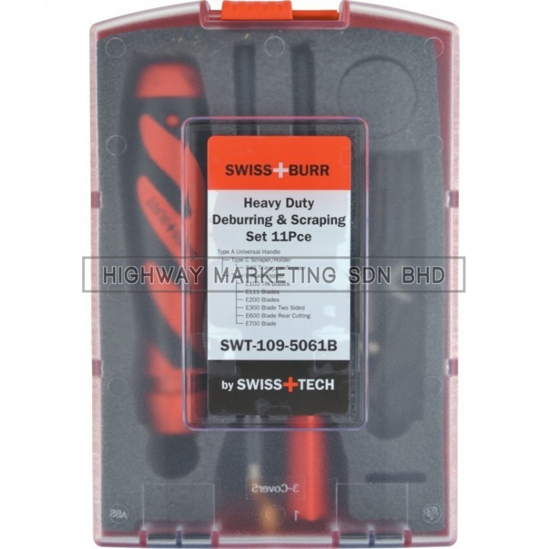SwissBurr SWT1095061B E & C Heavy Duty Deburring & Scrapping Set of 11 SwissBurr SWT1095061B E & C Heavy Duty Deburring & Scrapping Set of 11