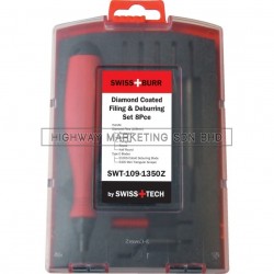 SwissBurr SWT1091350Z Diamond Coated Filing & Deburring Set of 8