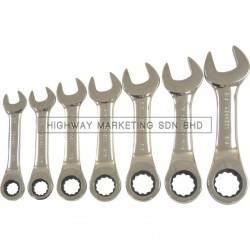 Kennedy KEN5822228K 3/8"-3/4" Short Arm Ratchet Combination Spanner Set of 7