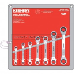 Kennedy KEN5829750K 6-22mm Offset Ratchet Ring Spanner Set of 7