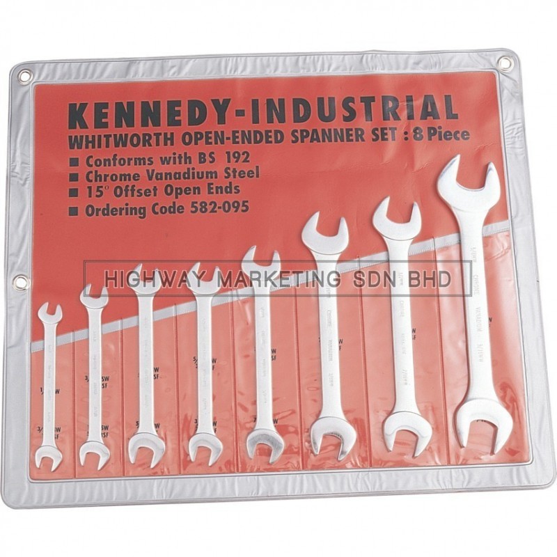 Kennedy KEN5820950K 1/8"-5/8" Open Ended Spanner Set of 8