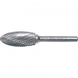 York YRK2102126K 3x6mm Flame Shape Carbide Burr Cut 6