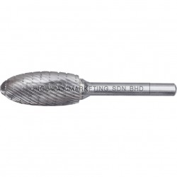 York YRK2102129K 3x6mm Flame Shape Carbide Burr Cut 9