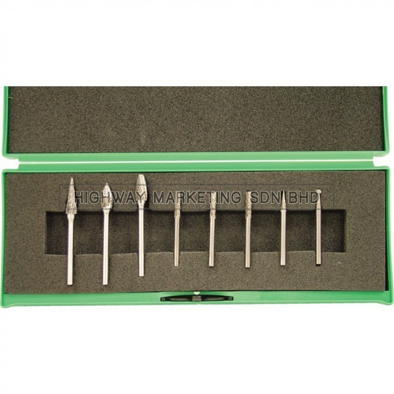York YRK2109896K 3mm Shank Carbide Burr Cut 6 Set of 8 York YRK2109896K 3mm Shank Carbide Burr Cut 6 Set of 8