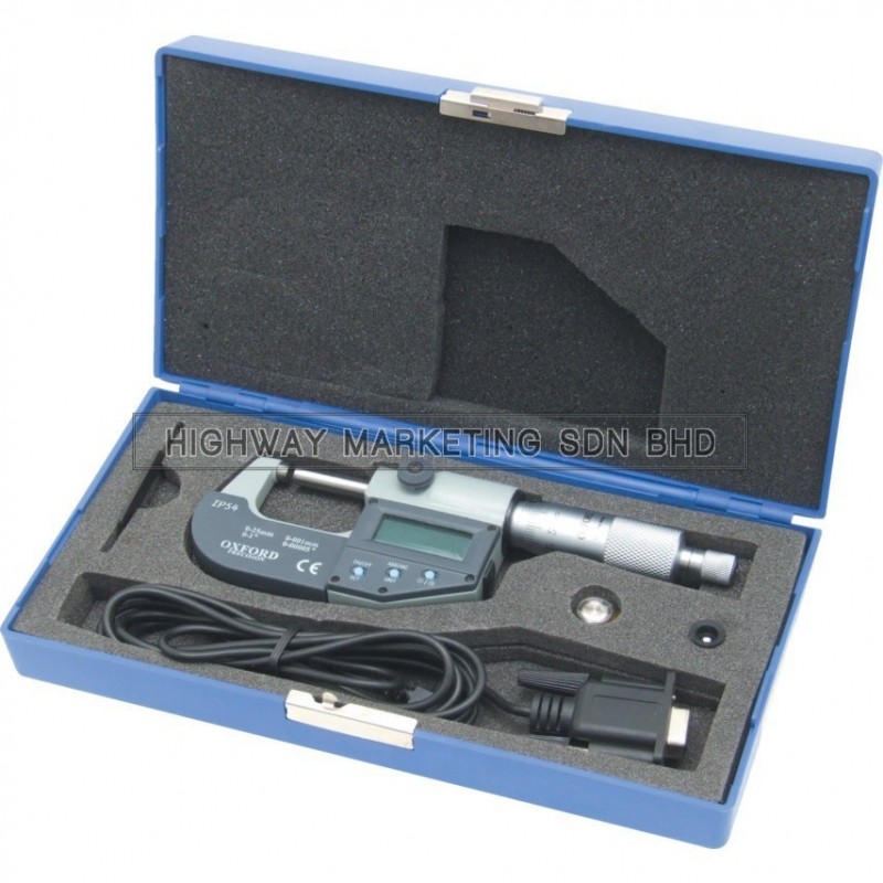 Oxford OXD3315010K 0-25mm Digital Electronic External Micrometer