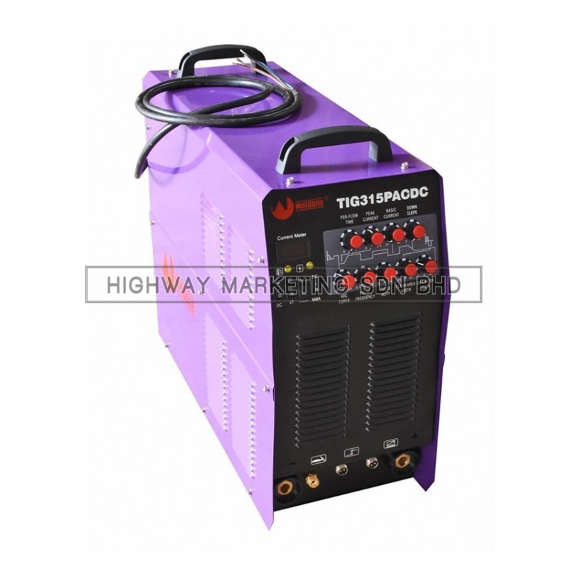 Weldone TIG 315P AC DC Inverter Square Wave AC DC Pulse TIG Welding Machine