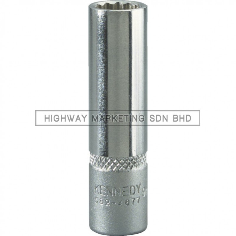 Kennedy KEN5824586K 3/8" Bi-Hexagon Deep Socket 1/4" SQ DR