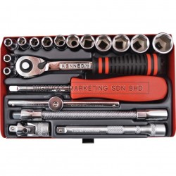 Kennedy KEN5824893K 1/4" SQ DR Mini MM Socket Set of 19pcs