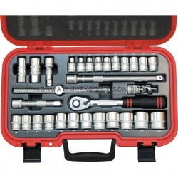 Kennedy KEN5827940K 1/2" SQ DR MM Single Hex Socket Set of 30pcs