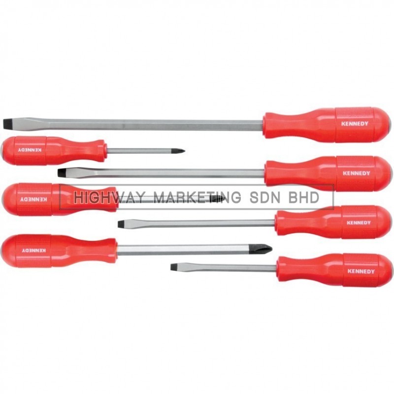 Kennedy KEN5723700K Pound Thru Hi-Grip Screwdriver Set of 7pcs Kennedy KEN5723700K Pound Thru Hi-Grip Screwdriver Set of 7pcs