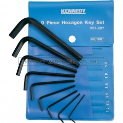 Kennedy KEN6012970K 1.5-10mm Hexagon Wrench Set of 9pcs