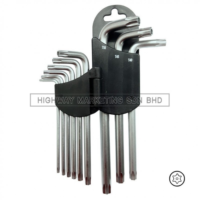 Dynatool DYN-10-9020 L-Wrench Torx Key Set 9pcs