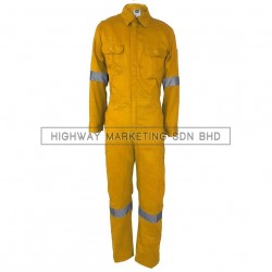 Supersonic Safety Reflective Coverall Yellow