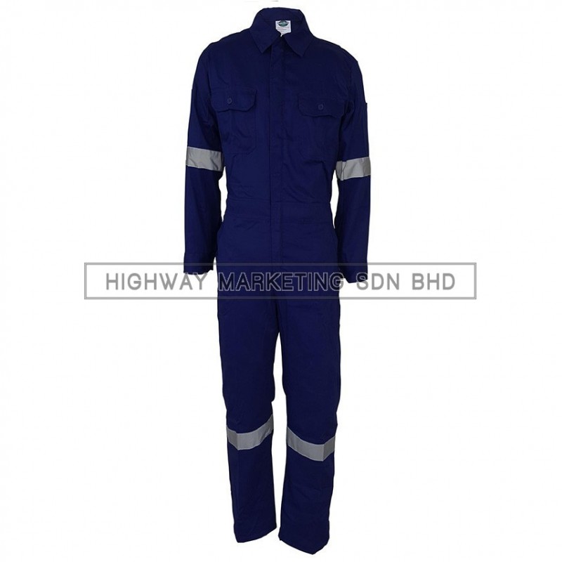 Supersonic Safety Reflective Coverall Dark Blue