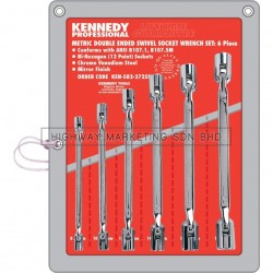 Kennedy KEN5823725K 8-19mm Swivel End Socket Wrench Set of 6pcs