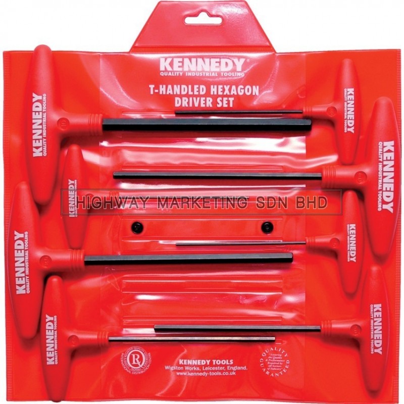 Kennedy KEN6016470K 2-10mm T-Handle Hexagon Wrench Set of 8pcs - 1 Kennedy KEN6016470K 2-10mm T-Handle Hexagon Wrench Set of 8pcs - 1