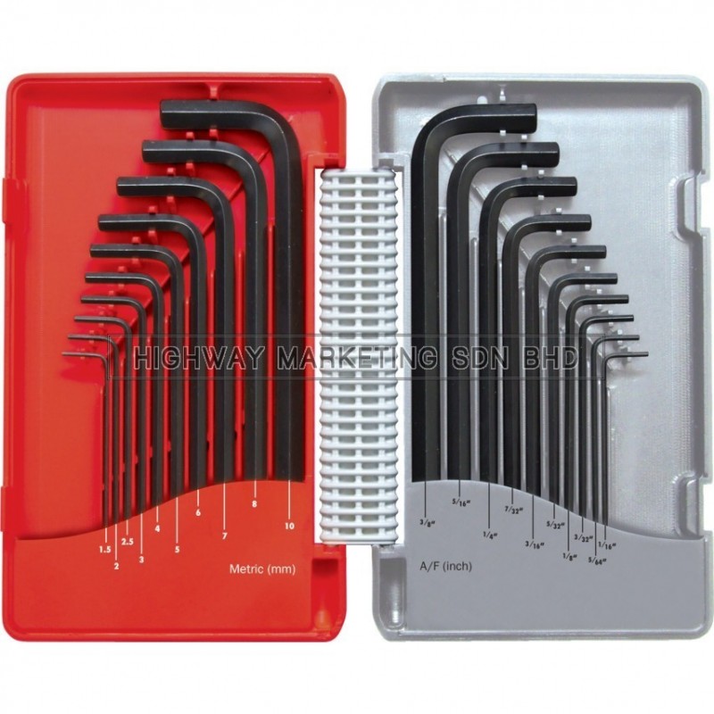Kennedy KEN6022800K MM/AF Extra Long Ball Driver Hex Key Set of 20pcs - 1 Kennedy KEN6022800K MM/AF Extra Long Ball Driver Hex Key Set of 20pcs - 1