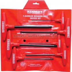 Kennedy KEN6027770K 2.5-10mm Hexagon T-Handle Ball Driver Set of 7pcs - 1