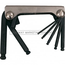 Kennedy KEN6028170K 3/32"-3/8" Hexagon Ball Wrench Clipset of 7pcs - 1