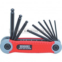 Kennedy KEN6028390K 5/64"-1/4" Pro-Torq Hexagon Ball Wrench Clip of 9pcs - 1