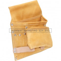 Kennedy Suede Leather 7-Pocket 2-Loop Nail & Tool Pouch