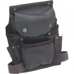 Kennedy 3-Pocket 2-Loop Large Nail & Tool Pouch Oil Tan