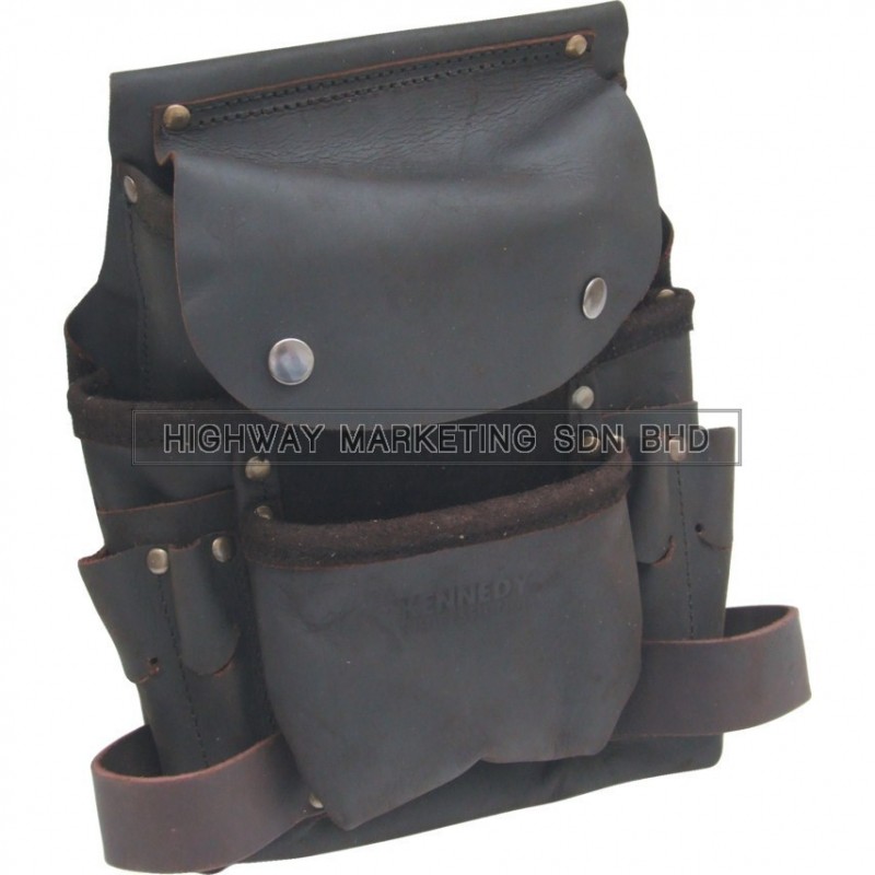 Kennedy 3-Pocket 2-Loop Large Nail & Tool Pouch Oil Tan