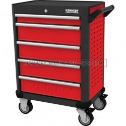 Kennedy KEN5942140K Red-28" 5 Drawer Roller Cabinet