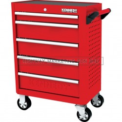 Kennedy KEN5942120K Red-28" 5 Drawer Roller Cabinet