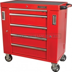 Kennedy KEN5942620K Red-36" 5 Drawer Roller Cabinet