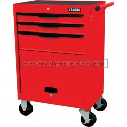 Yamoto YMT5941600K Red-27" 3 Drawer Roller Cabinet