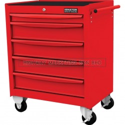 Senator SEN5941550K Red-27" 5 Drawer Roller Cabinet