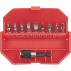 Kennedy KEN5736410K Flat & Crosspoint Screwdriver Bit Set of 10pcs