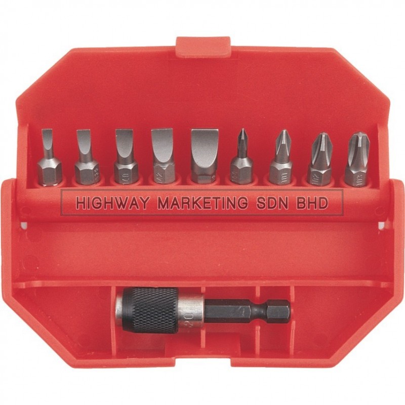 Kennedy KEN5736410K Flat & Crosspoint Screwdriver Bit Set of 10pcs