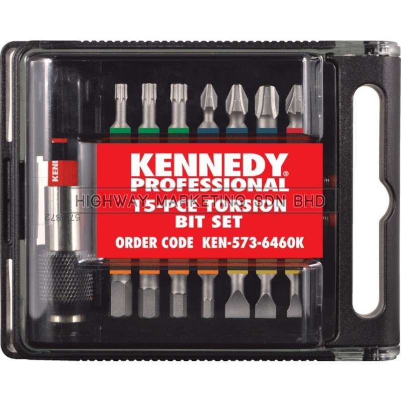 Kennedy KEN5736460K Torsion Bit Set of 15pcs Kennedy KEN5736460K Torsion Bit Set of 15pcs