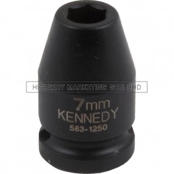 Kennedy 3/8" SQ DR 6pt Metric Standard Length Impact Socket
