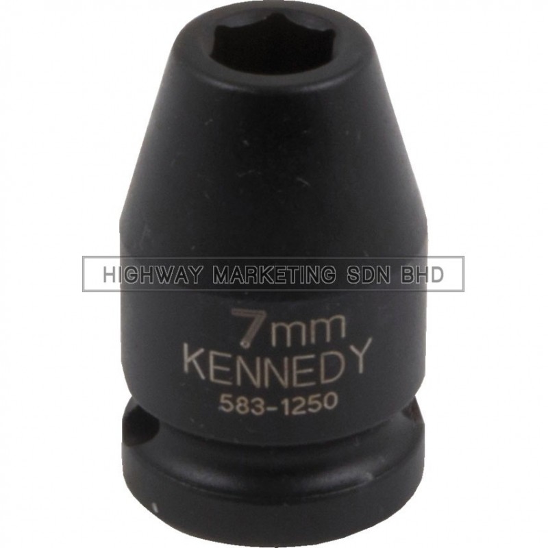 Kennedy 3/8" SQ DR 6pt Metric Standard Length Impact Socket
