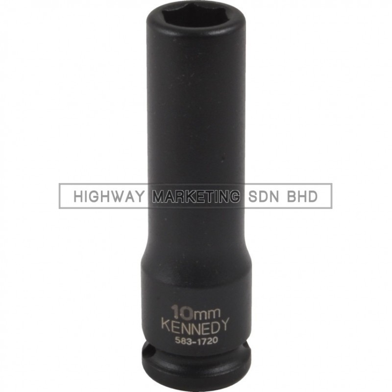 Kennedy 3/8" SQ DR 7-21mm 6PT Deep Length Impact Socket Kennedy 3/8" SQ DR 7-21mm 6PT Deep Length Impact Socket