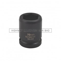 Kennedy 1/2" SQ DR 6pt Metric Standard Length Impact Socket