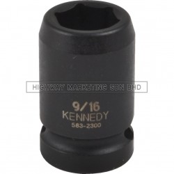 Kennedy 1/2" SQ DR 6pt Inch Standard Length Impact Socket