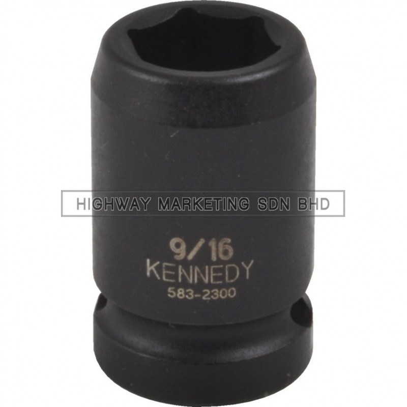 Kennedy 1/2" SQ DR 6pt Inch Standard Length Impact Socket Kennedy 1/2" SQ DR 6pt Inch Standard Length Impact Socket