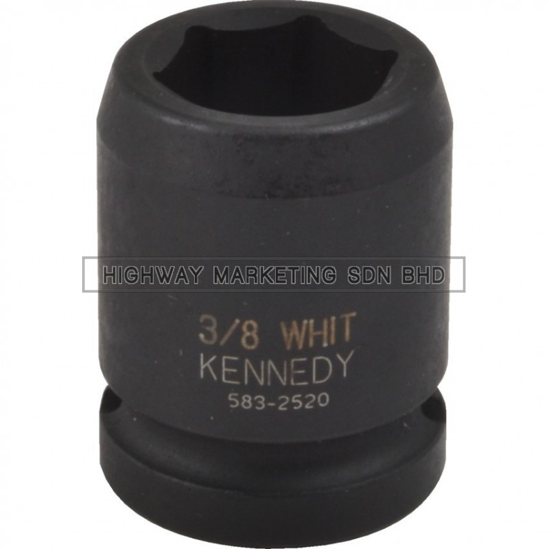 Kennedy 1/2" SQ DR 6pt BSW Standard Length Impact Socket