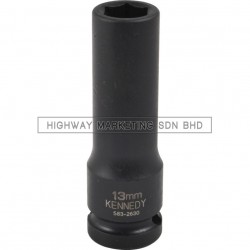 Kennedy 1/2" SQ DR 6pt Metric Deep Length Impact Socket
