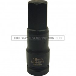 Kennedy 1/2" SQ DR 6-19mm Hex Driver Impact Socket